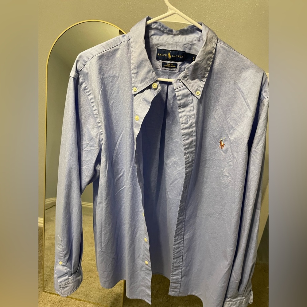 Polo Ralph Lauren men’s Extra large / xl slim fit stretch Oxford dress shirt